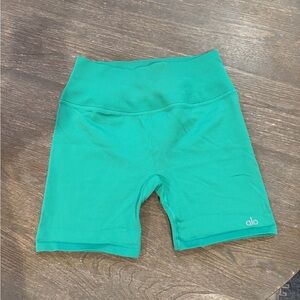 Alo High-Rise Ribbed Bike Shorts